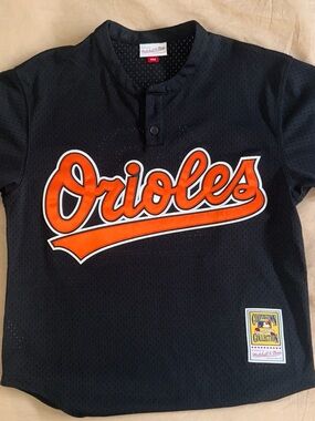 Roberto Alomar Mitchell & Ness Baltimore Orioles Black and Orange 1997 Jersey
